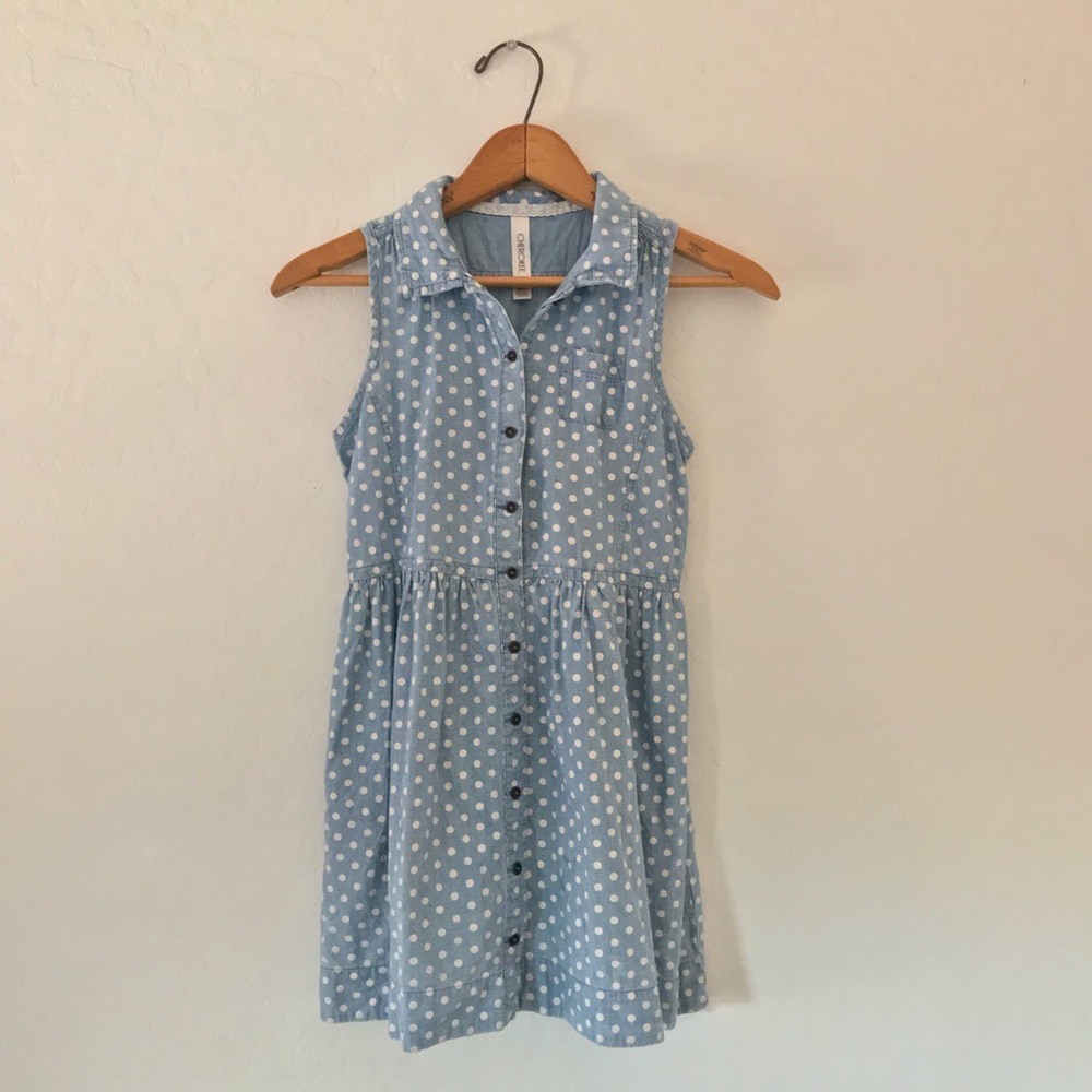 Cherokee denim polka dot dress